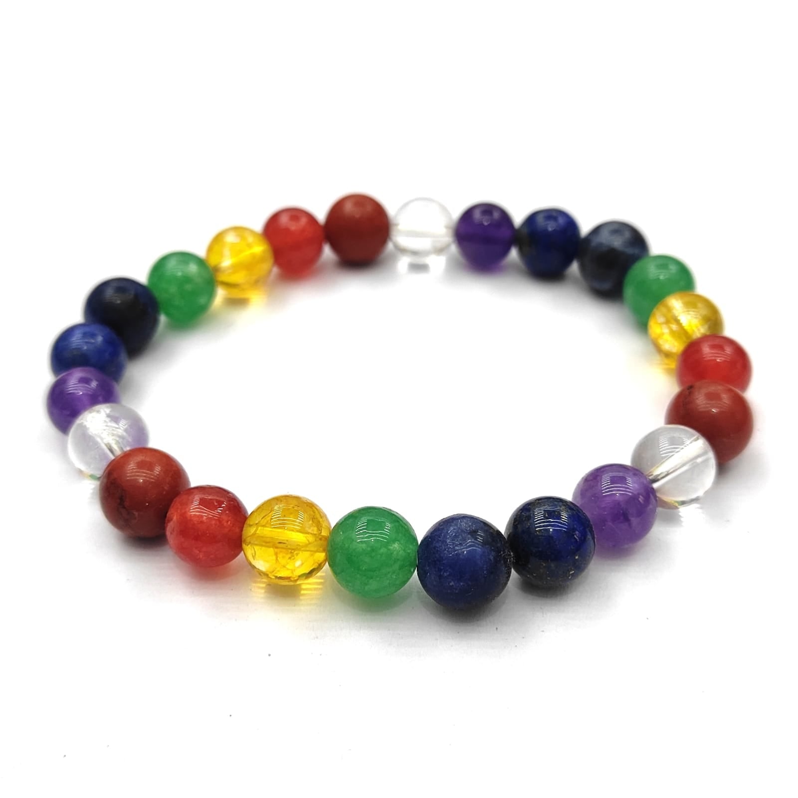 Seven Chakra Natural With Certified Stone Beads Bracelet